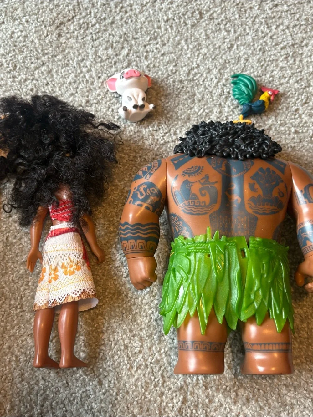 Disney Moana Adventure Collection Doll Maui Heihei Pua